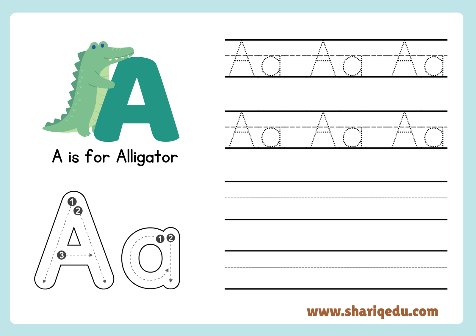 ABC Animal Alphabet Tracing Worksheets