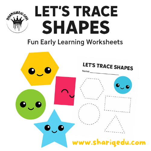 Let’s Trace Shapes Fun Early Learning Worksheets