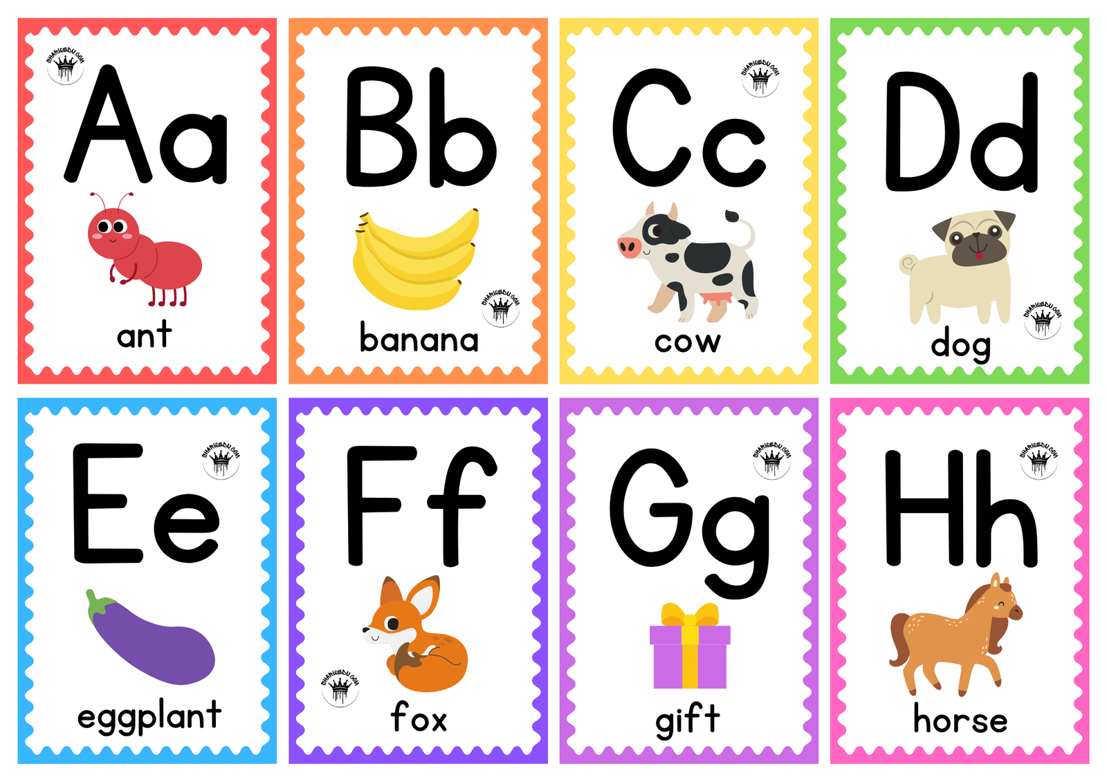 Colorful Alphabet Cards