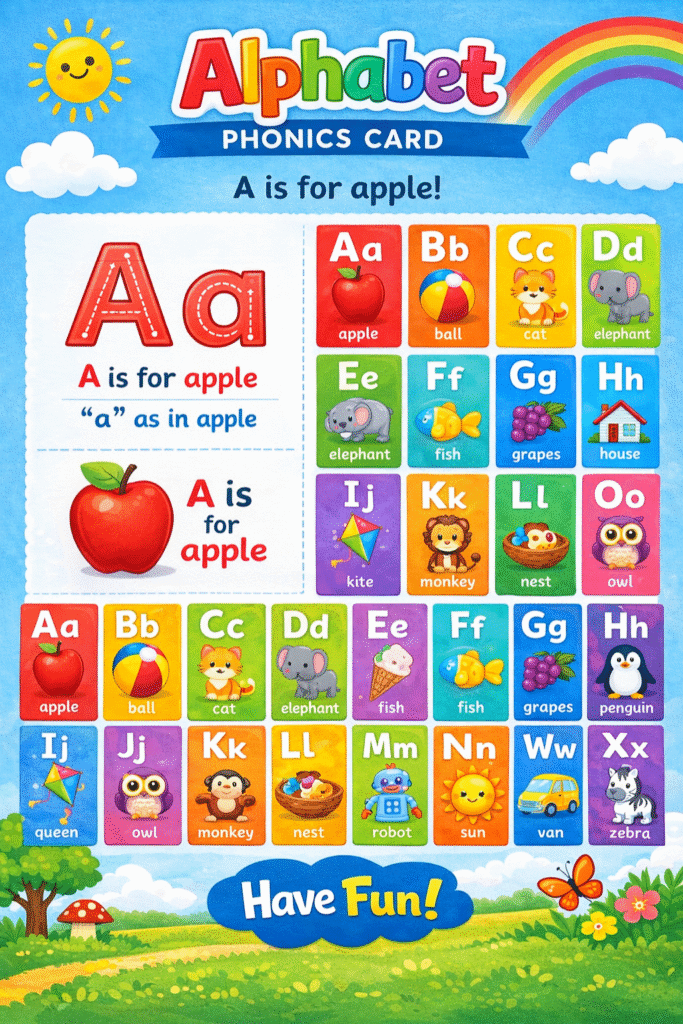 Alphabet Phonics Card