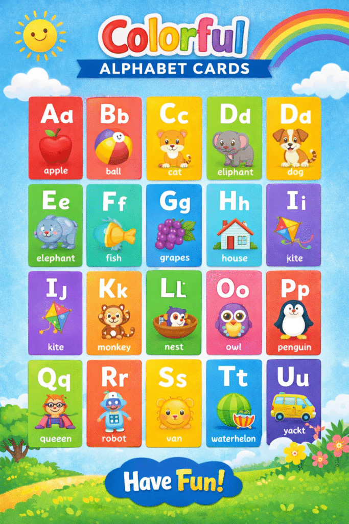 Colorful Alphabet Cards